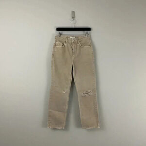 Free People We The Free Dakota Straight Leg Jeans in Cafe Au Lait Size 28